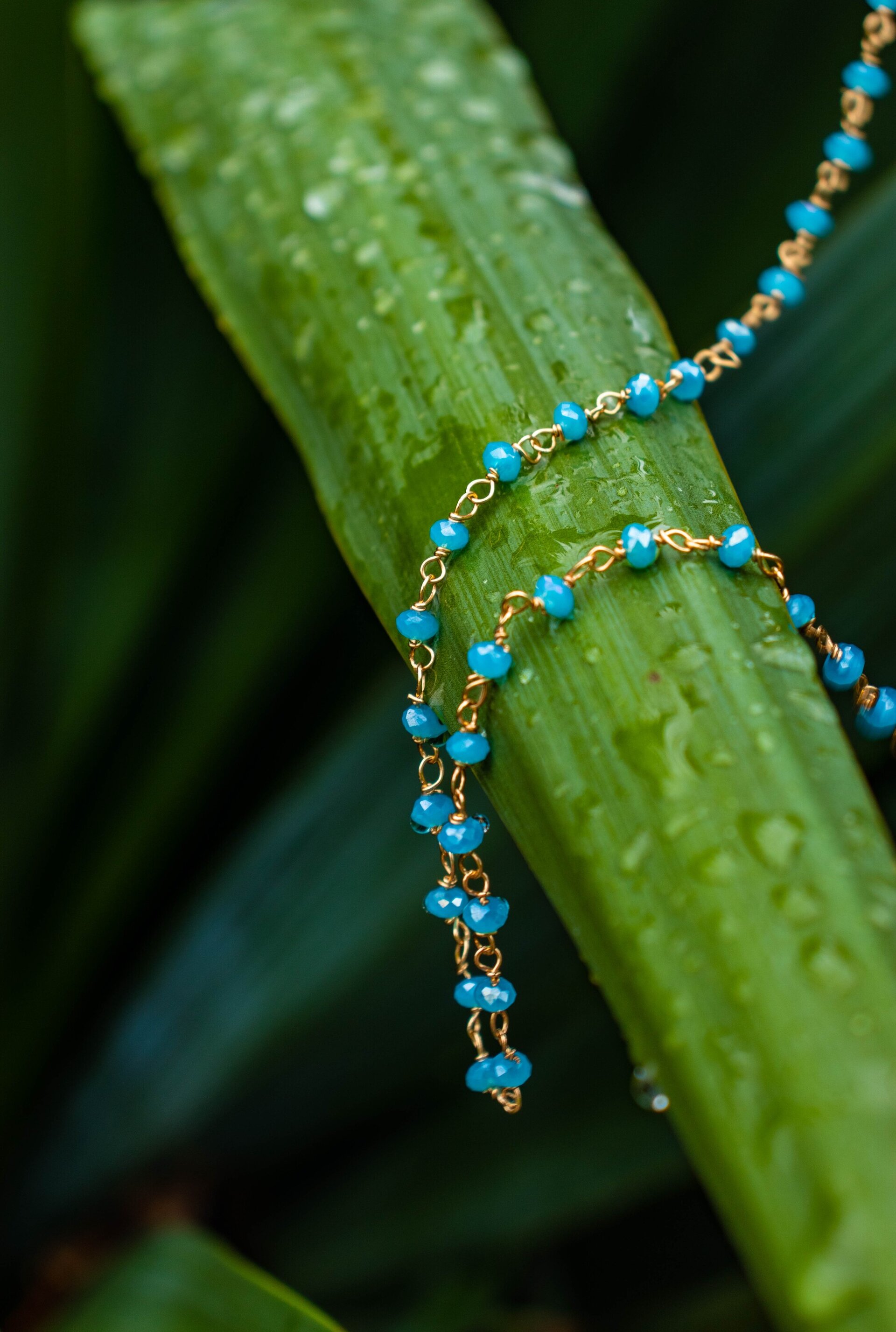Collar de cristal azul - 3